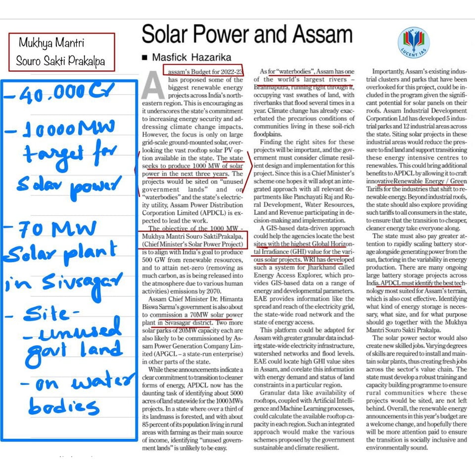 Assam Tribune Compilation and Current Affairs by Lucent IAS