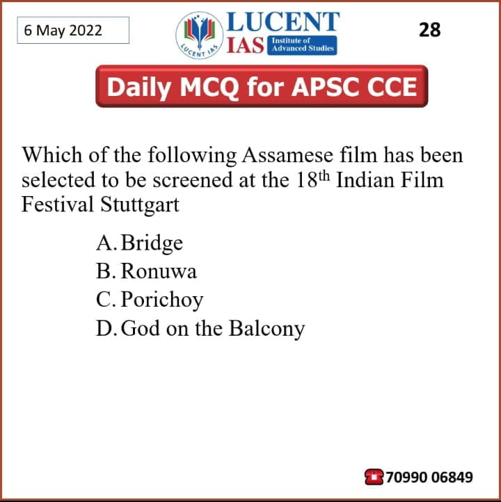 Download Assam Tribune Analysis & Current Affairs by Lucent IAS 9 Download Assam Tribune Analysis, Daily Current Affairs and Daily MCQ compiled by Lucent IAS, 6 May 2022