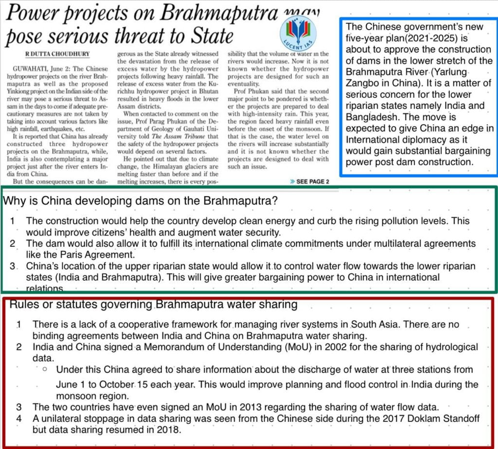 Power Project on Brahmaputra_ Assam Tribune Analysis For APSC CCE Exam by Lucent IAS_3 June 2022_2