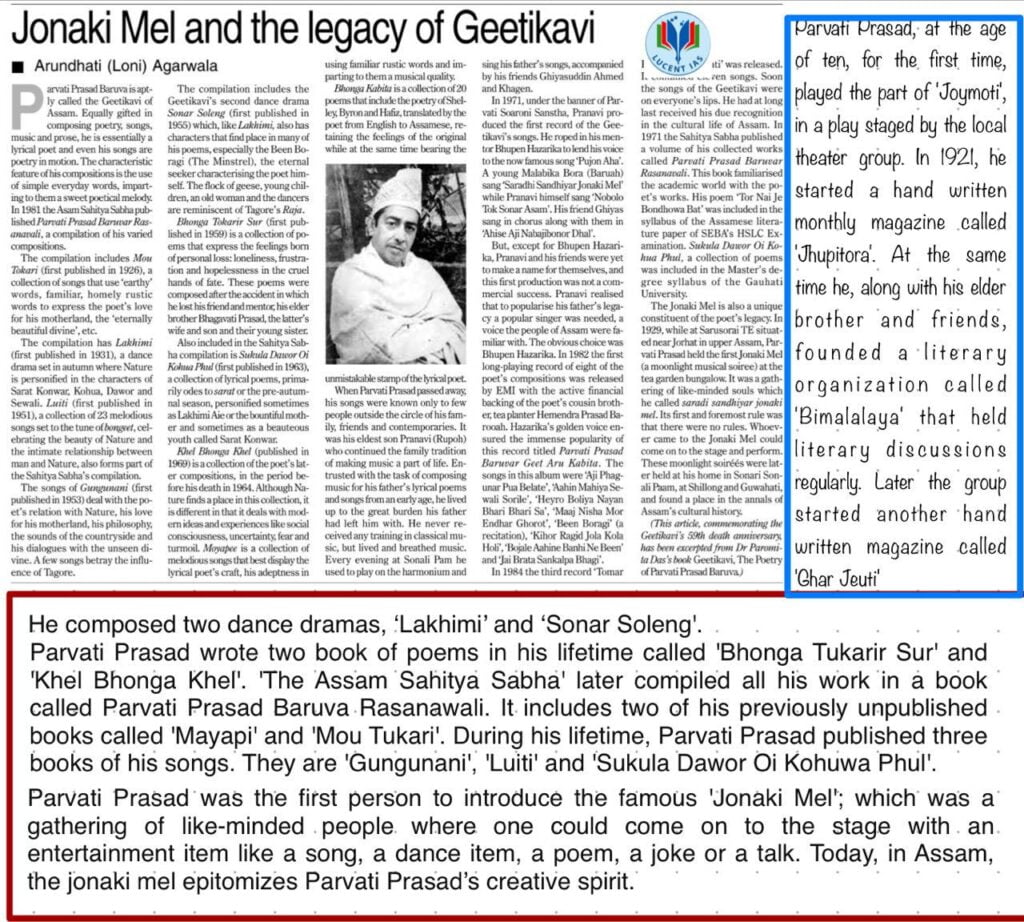 Geetikavi Parvati Prashad Baruah_Assam Tribune Analysis_8 June 2022