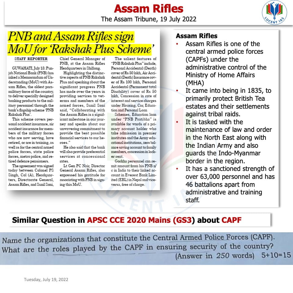 Download: Today's Current Affairs Compilation | Lucent IAS: The Best APSC Coaching Institute in Assam 9 The Assam Tribune Analysis_Lucent IAS_The Best APSC Coaching Institute_19 July_2022