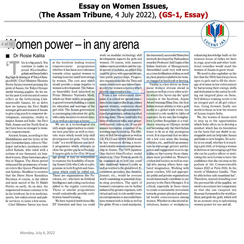 Download: Today's Current Affairs Compilation | Lucent IAS: The Best APSC Coaching Institute in Assam 11 The Assam Tribune Analysis_Lucent IAS_The Best APSC Coaching Institute_4 July_2022