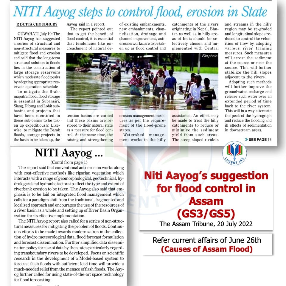 Download: Today's Current Affairs Compilation | Lucent IAS: The Best APSC Coaching Institute in Assam 2 The Assam Tribune Analysis_Lucent IAS_The Best APSC Coaching Institute_20 July_2022