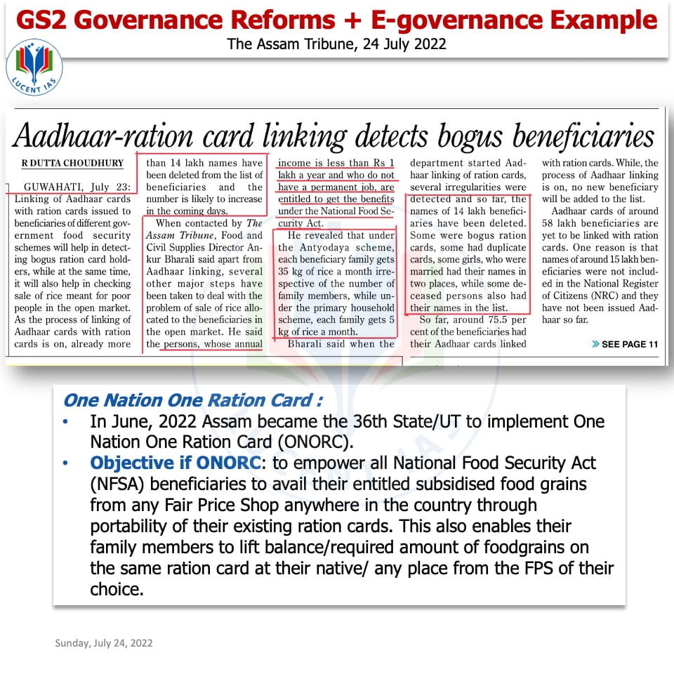 Download: Today's Current Affairs Compilation | Lucent IAS: The Best APSC Coaching Institute in Assam 2 The Assam Tribune Analysis_Lucent IAS_The Best APSC Coaching Institute_24 July_2022