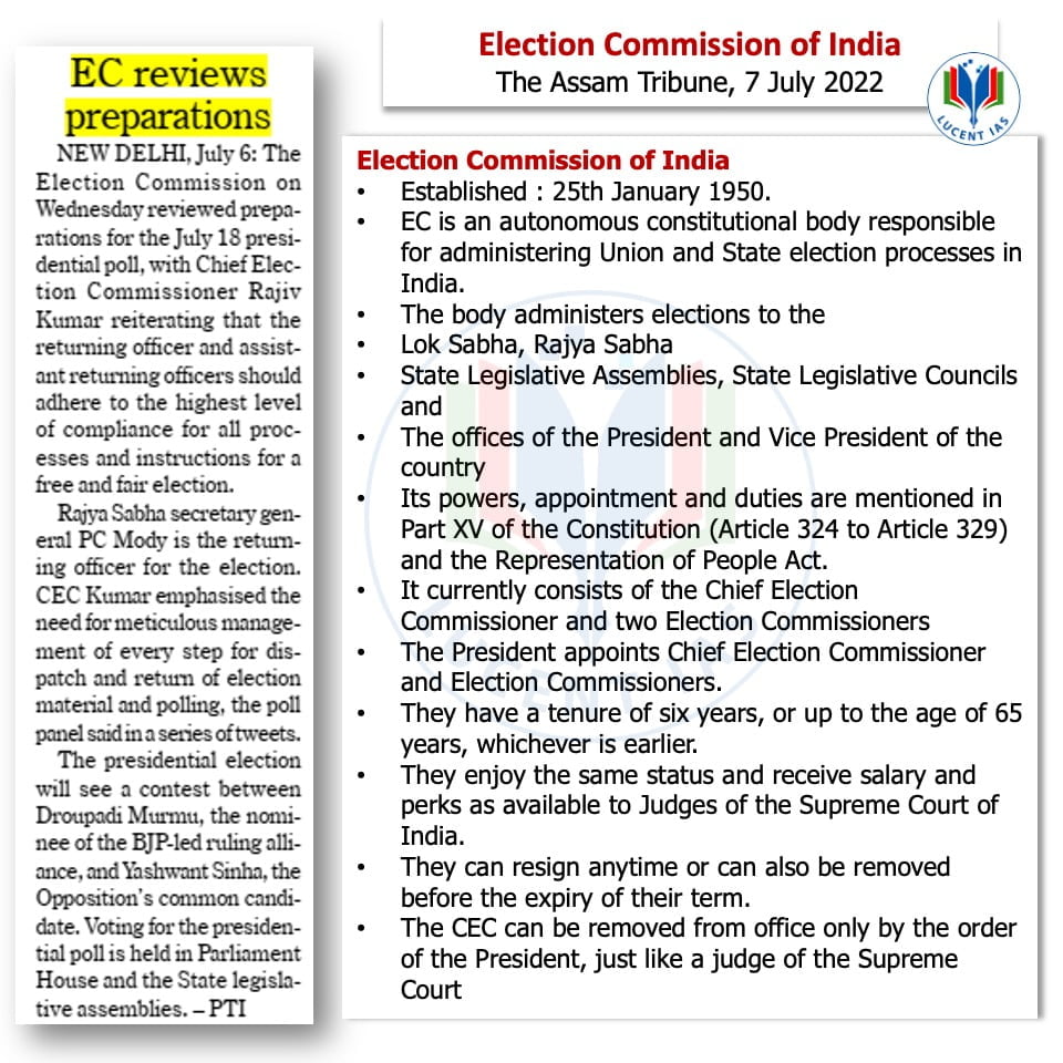 Download: Today's Current Affairs Compilation | Lucent IAS: The Best APSC Coaching Institute in Assam 2 The Assam Tribune Analysis_Lucent IAS_The Best APSC Coaching Institute_7 July_2022