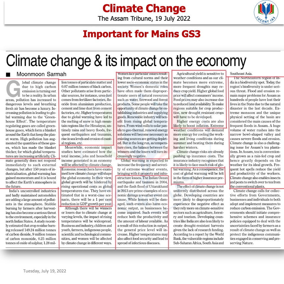 Download: Today's Current Affairs Compilation | Lucent IAS: The Best APSC Coaching Institute in Assam 3 The Assam Tribune Analysis_Lucent IAS_The Best APSC Coaching Institute_19 July_2022