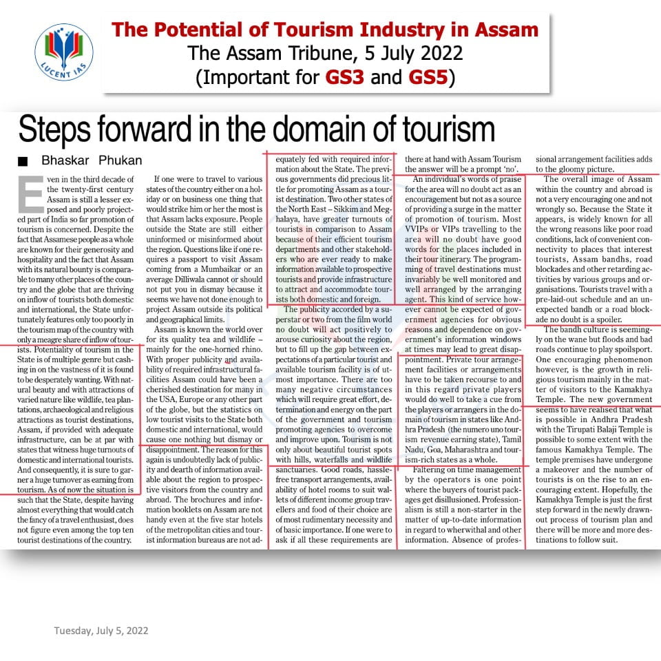 Download: Today's Current Affairs Compilation | Lucent IAS: The Best APSC Coaching Institute in Assam 3 The Assam Tribune Analysis_Lucent IAS_The Best APSC Coaching Institute_5 July_2022