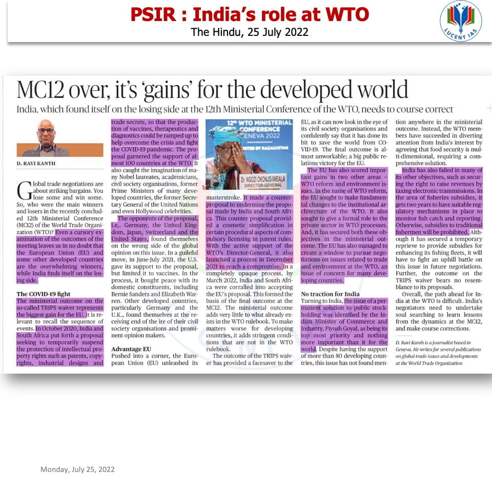 Download: Today's Assam Tribune Analysis & Current Affairs by Lucent IAS: A leading Institute for APSC Coaching in Guwahati 7 The Hindu Analysis_Lucent IAS_The Best APSC Coaching Institute__25 July_2022