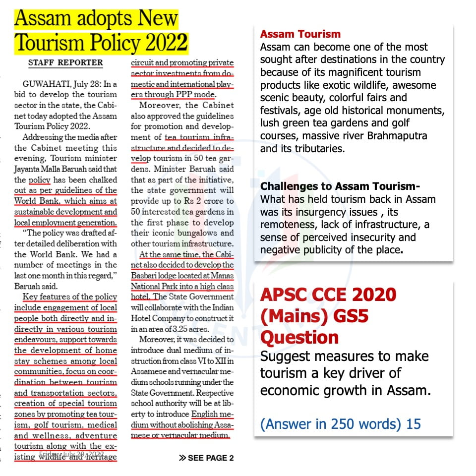 The Assam Tribune Analysis_Lucent IAS_The Best APSC Coaching in Guwahati_29 July_2022