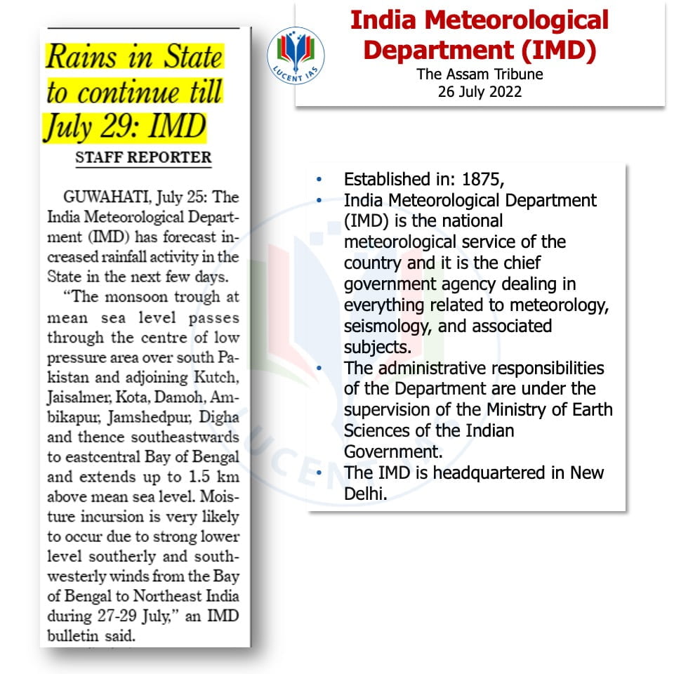 The Assam Tribune Analysis_Lucent IAS_The Best APSC Coaching Institute_26 July_2022