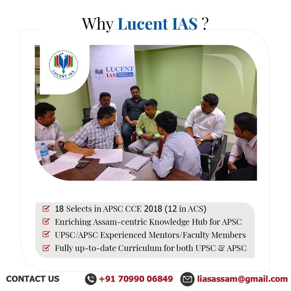 Download: Today's Assam Tribune Analysis | Compiled by Lucent IAS: Best Online APSC Coaching Institute in Assam 9 The Best Online APSC Coaching in Assam_Lucent IAS