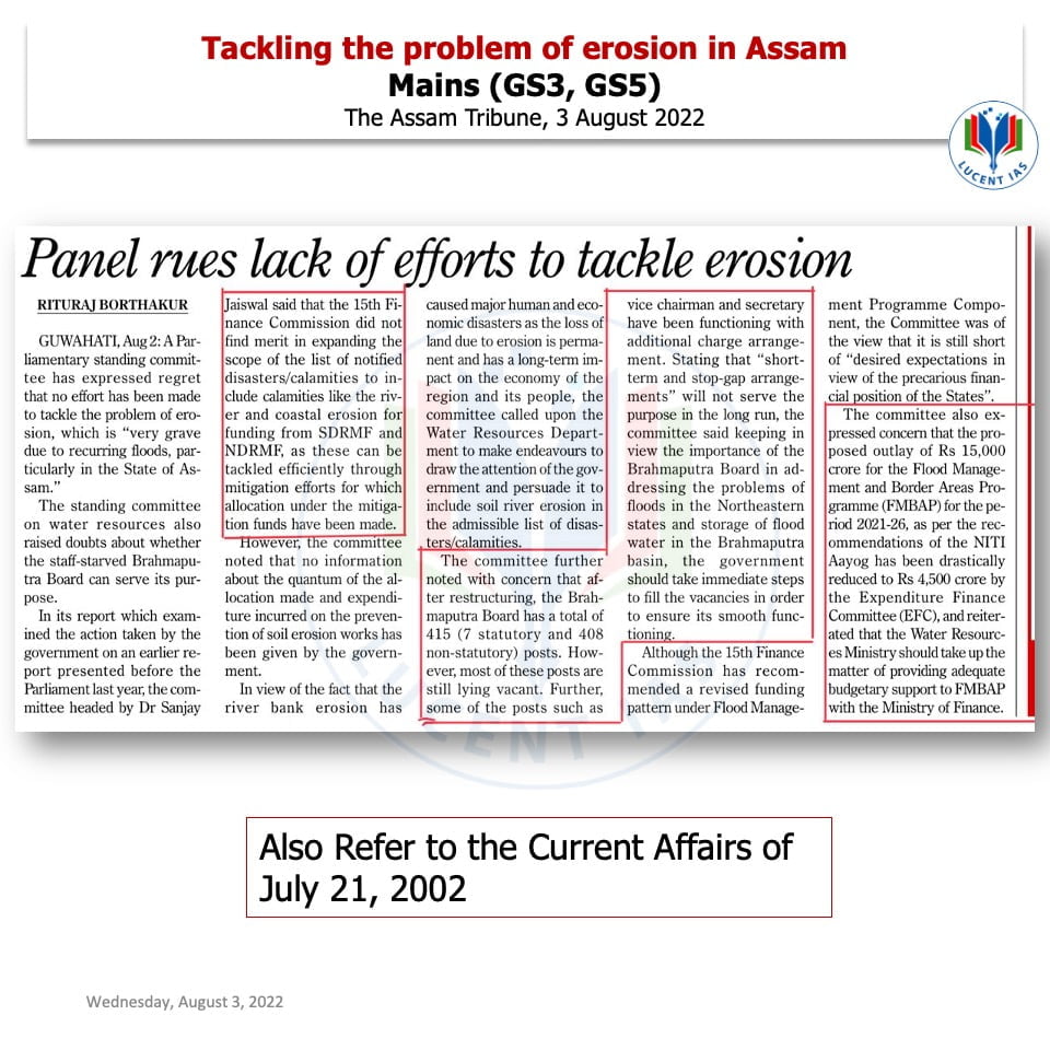 Download: Today's Assam Tribune Analysis & Current Affairs | Lucent IAS: Best APSC Coaching in Guwahati 2 The Assam Tribune Analysis_Lucent IAS_The Best APSC Coaching in Guwahati_3 August_2022