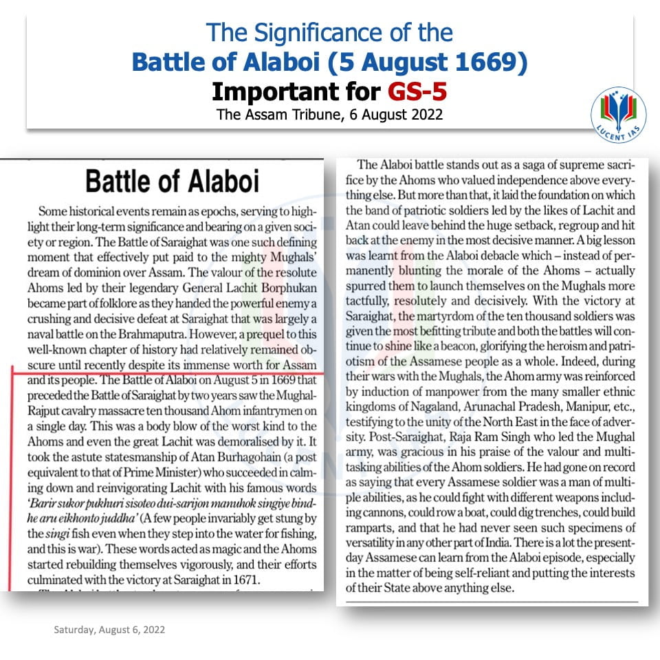 Download: Today's Assam Tribune Analysis & Current Affairs | Lucent IAS: Best APSC Coaching in Assam 2 The Assam Tribune Analysis_Lucent IAS_The Best APSC Coaching in Assam_6 August_2022