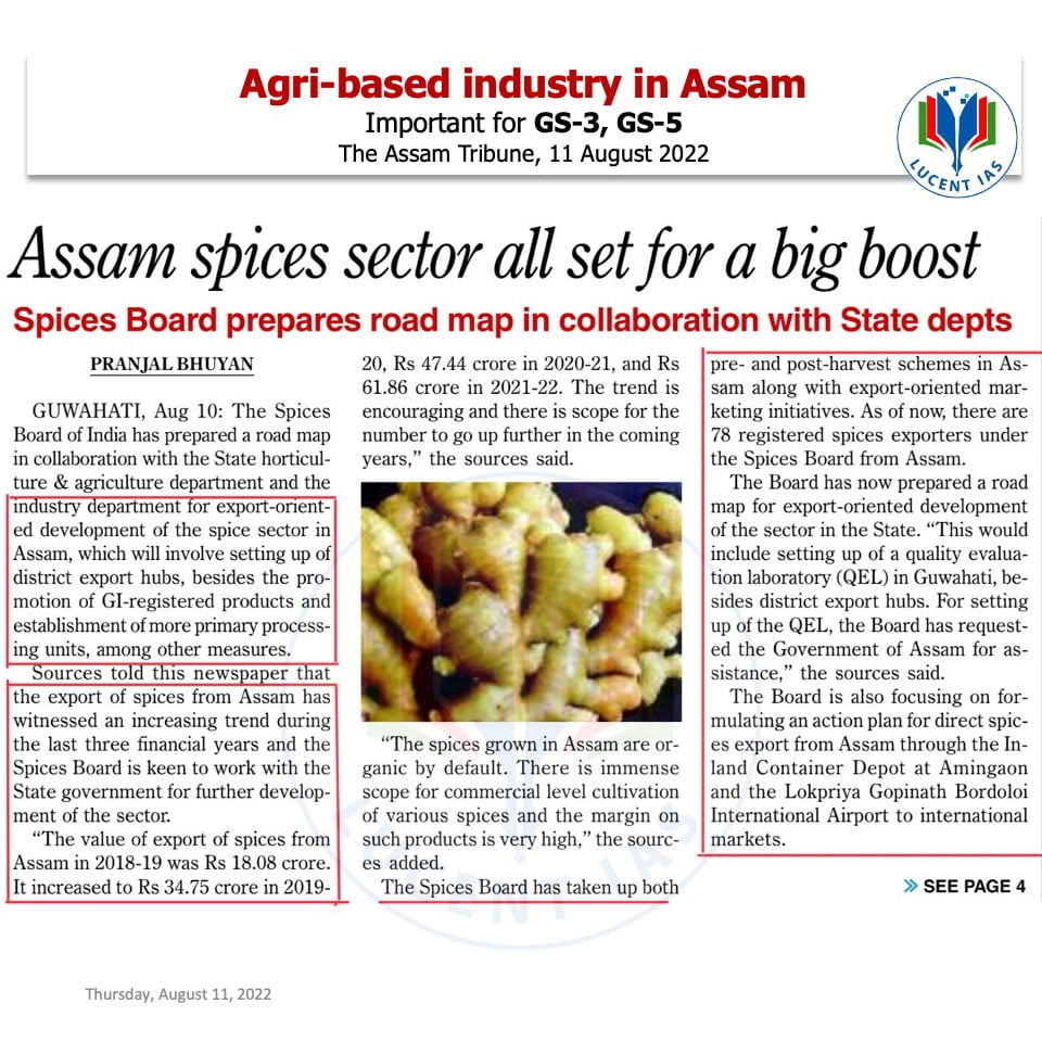 Download: Today's Assam Tribune Analysis & Current Affairs | Lucent IAS: Best APSC Coaching in Assam 2 The Assam Tribune Analysis_Lucent IAS_The Best APSC Coaching in Assam_11 August_2022