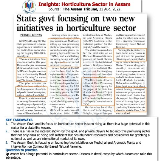 Today's Assam Tribune Analysis | Lucent IAS: Best APSC Coaching Centre in Assam 6 APSC Current Affairs_Assam Tribune_Lucent IAS: Best APSC Coaching Centre in Assam_31 August_2022