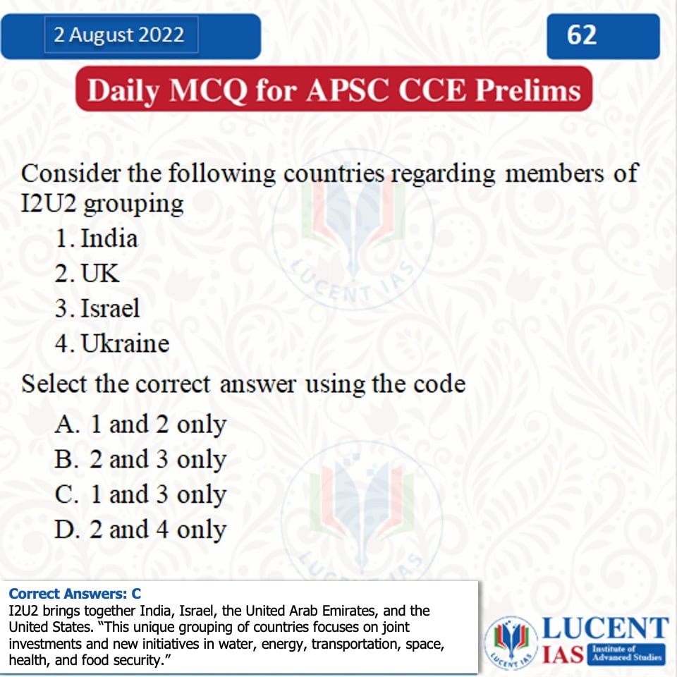Download: Today's Assam Tribune Analysis & Current Affairs | Lucent IAS: The Best APSC Coaching in Assam 8 APSC_MCQ_Lucent_Best_APSC_Coaching_In_Guwahati