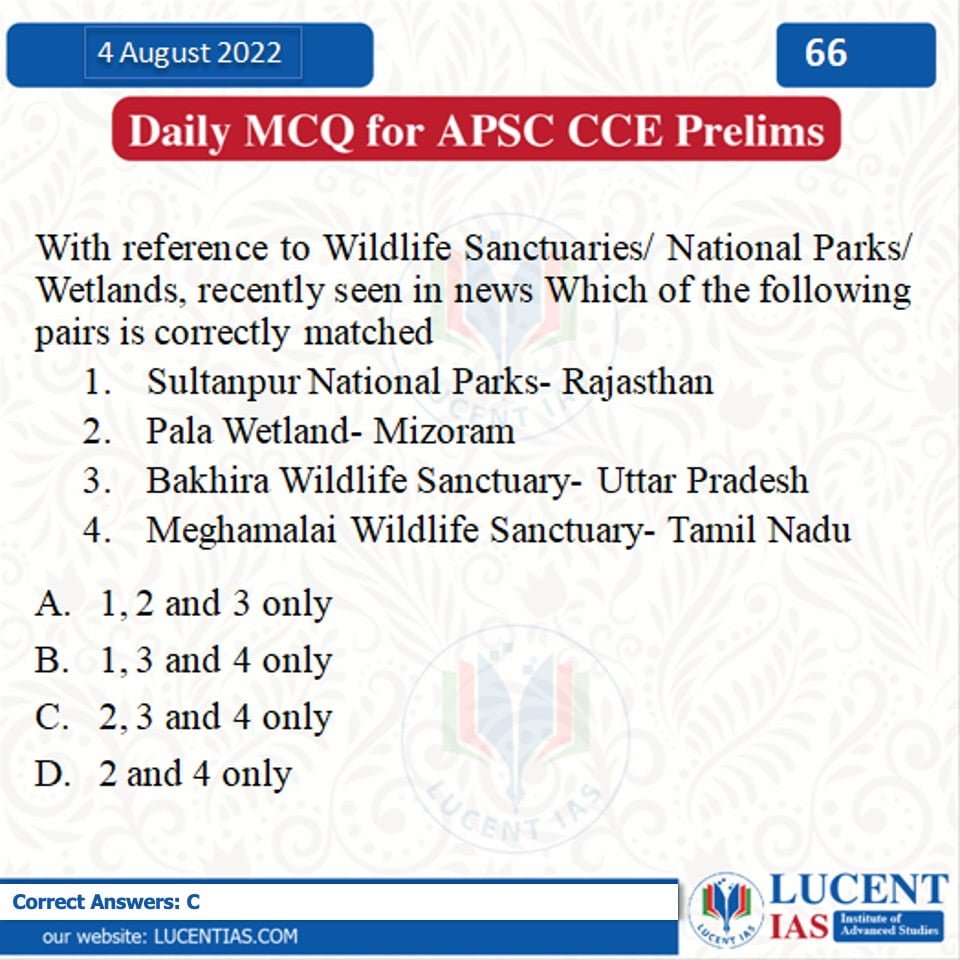 Download: Today's Assam Tribune Analysis & Current Affairs | Lucent IAS: Best APSC Coaching in Assam 8 APSC Prelims MCQ by Lucent IAS_The Best APSC Coaching in Assam