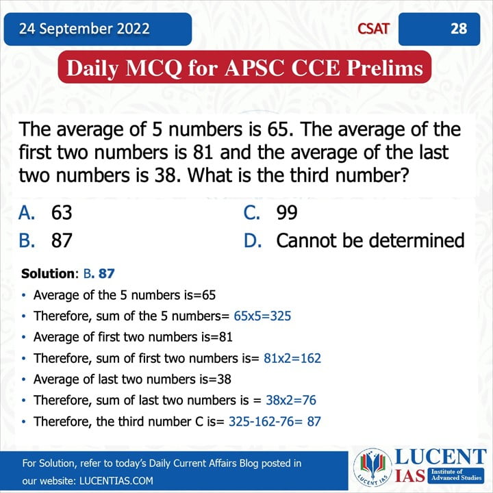 CSAT_for_APSC_Prelims_Compiled by_Lucent_IAS:_Best_Educational_Institute_For_Online_&_Offline_APSC_And_UPSC_Coaching_Institute_In_Assam 24 September_2022