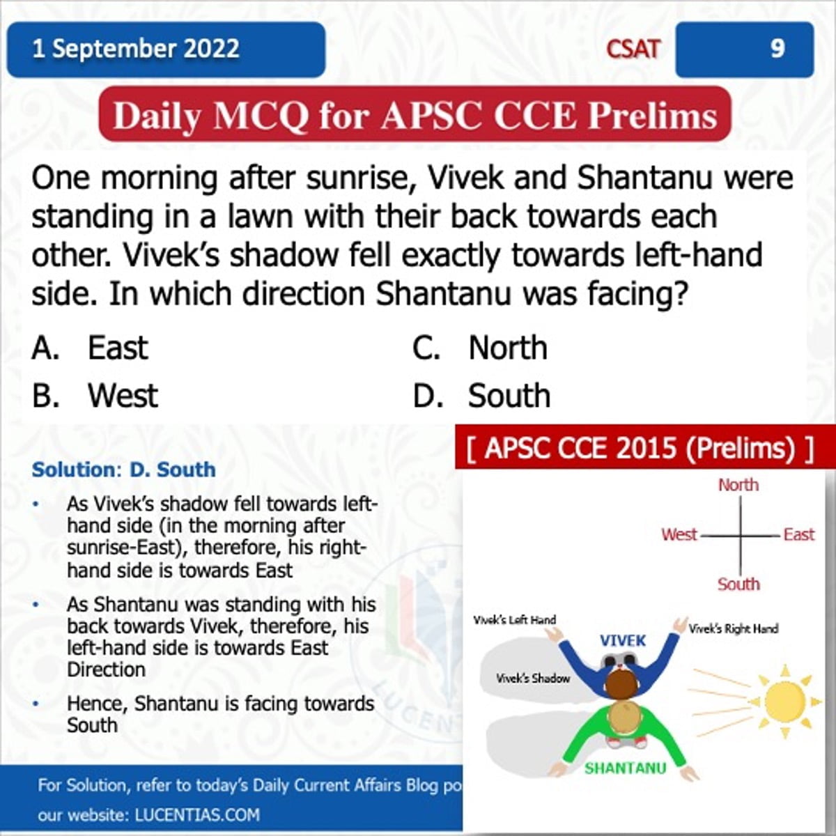 APSC Current Affairs | Lucent IAS: The Best APSC Coaching Institute in Assam 11 CSAT for APSC CCE 2022 Compiled by Lucent IAS: Best APSC Coaching Institute in Assam_1 September_202