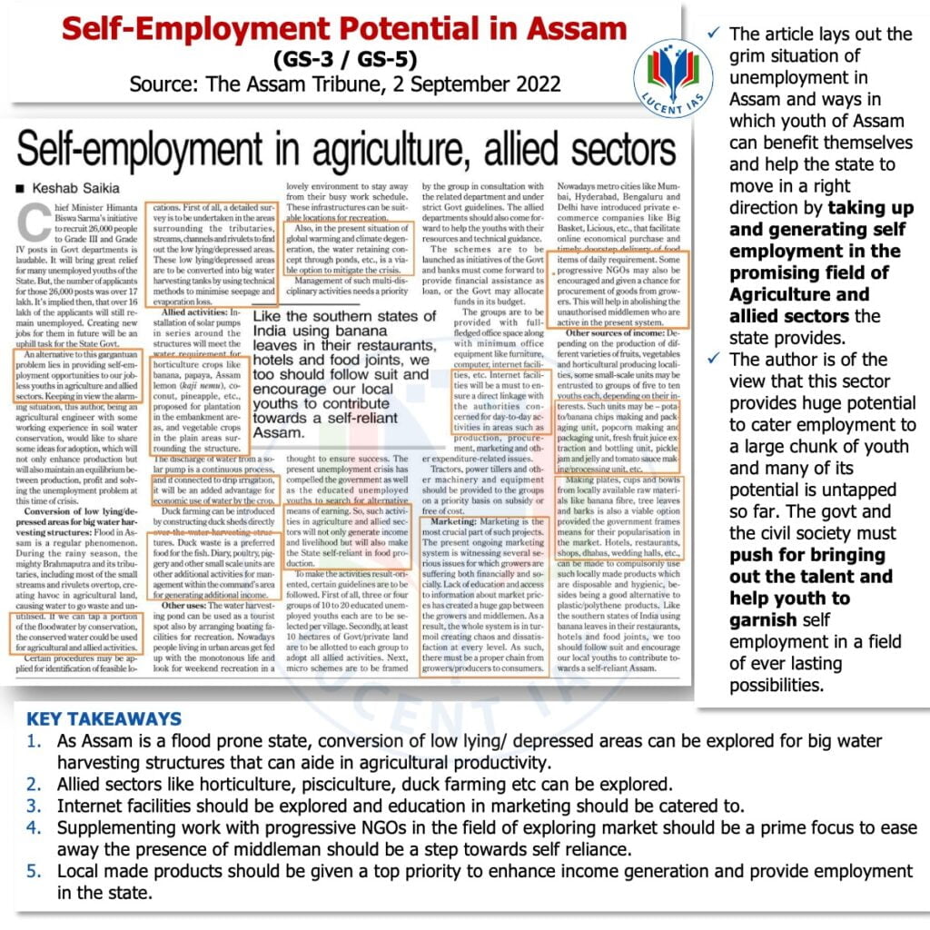 APSC Current Affairs | Lucent IAS: A leading APSC Coaching Centre in Guwahati 4 APSC_Current_Affairs_Assam Tribune_Lucent IAS: Best_APSC_Coaching_Centre_in_Guwahati_2 September_2022