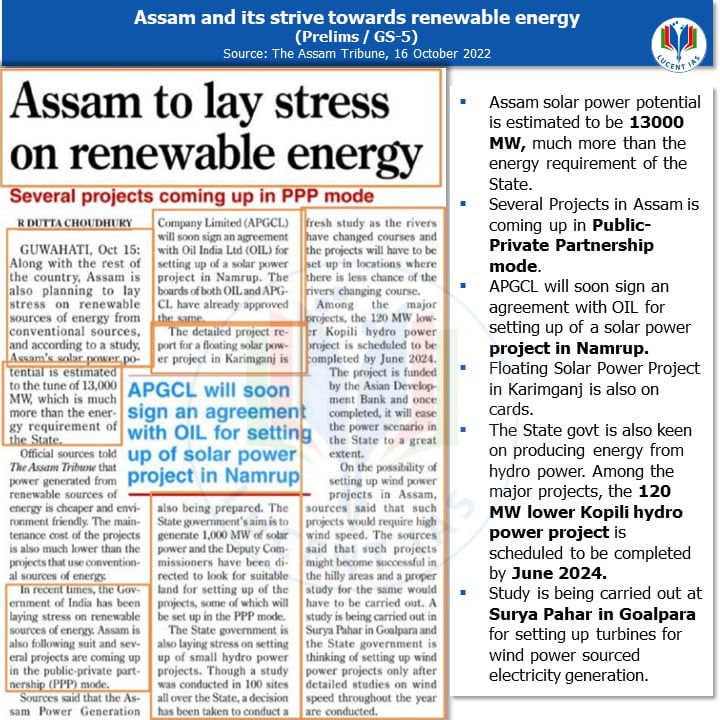 APSC_Current_Affairs_Assam_Tribune_Analysis_Lucent_IAS:_Best_APSC_&_UPSC_Coaching_Institute_For_Online_&_Offline_Classes_In_Guwahati_Assam 16 & 17 October_2022