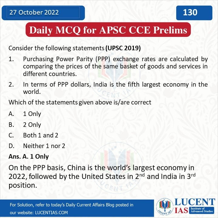 MCQ_for_APSC_Prelims_Compiled_by_Lucent_IAS:_The_Best_Online_APSC_&_UPSC_Coaching_In_Guwahati_Assam 27 October_2022