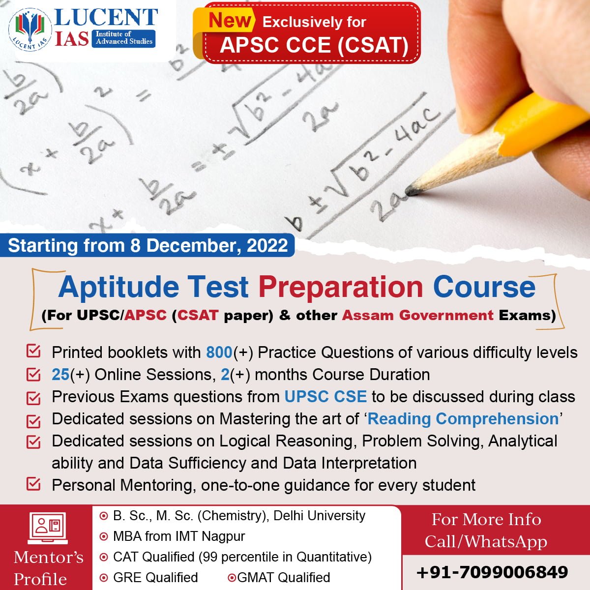 Csat Classes For Apscupsc Civil Services Exams Lucent Ias 