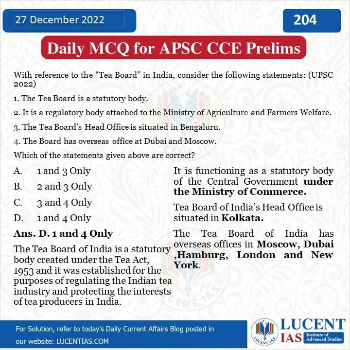 MCQ_for_APSC_UPSC_Prelims_Compiled_by_Lucent_IAS:_No.1_APSC_Coaching_Institute_Guwahati_27_December_2022