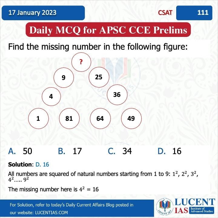 CSAT_for_APSC_UPSC_Prelims_Compiled by_Lucent_IAS:_Best_Civil_Services_APSC_&_UPSC_Coaching_Institute_In_Guwahati_Assam_17_January_2023