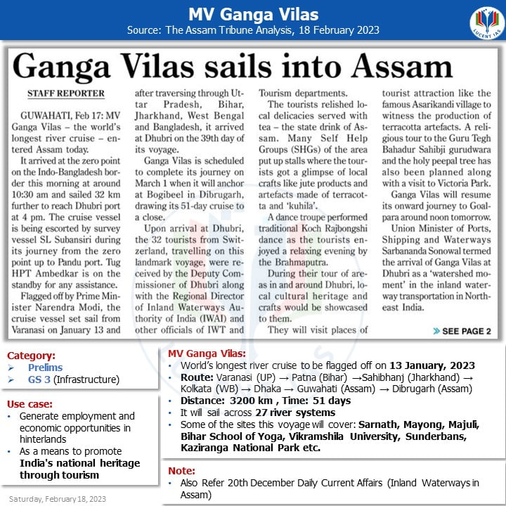 APSC_UPSC_Current_Affairs_Assam_Tribune_Analysis_Lucent_IAS:_No_1_APSC_UPSC_Coaching_Center_In_Assam_18_February_2023