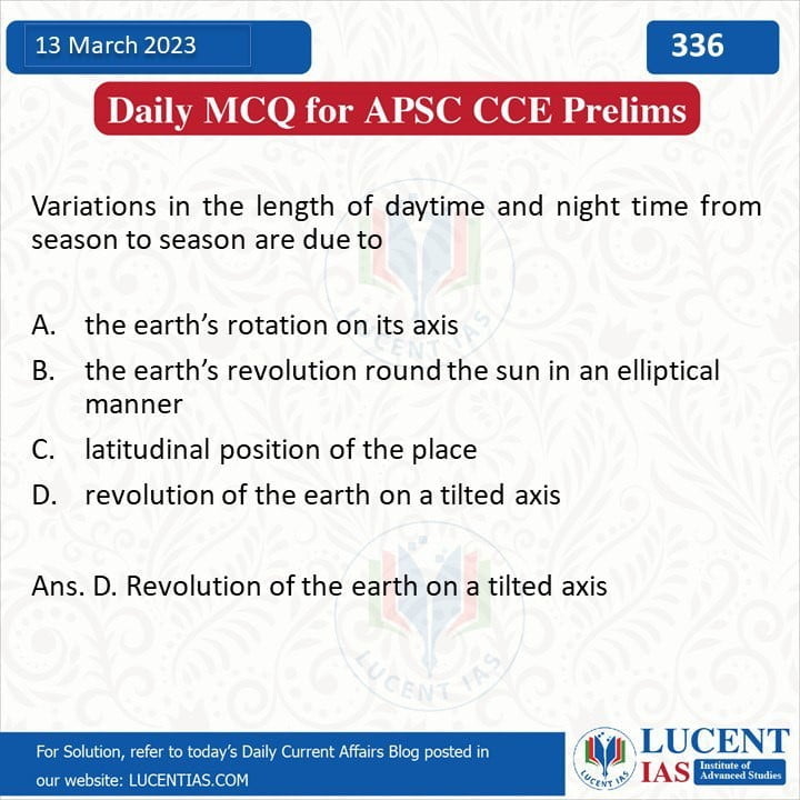 [Download Daily Current Affairs Assam Tribune Analysis 13 March 2023 By Lucent IAS: Best Coaching Center For APSC In North East 3 MCQ_for_APSC_UPSC_Prelims_Compiled_by_Lucent_IAS:_Best_Coaching_Center_For_APSC_In_North_East_13_March_2023