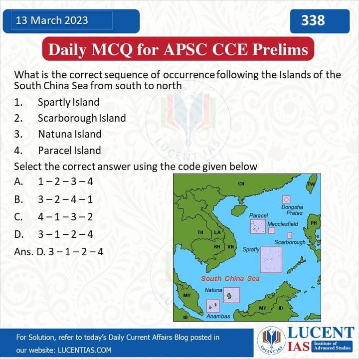 [Download Daily Current Affairs Assam Tribune Analysis 13 March 2023 By Lucent IAS: Best Coaching Center For APSC In North East 5 MCQ_for_APSC_UPSC_Prelims_Compiled_by_Lucent_IAS:_Best_Coaching_Center_For_APSC_In_North_East_13_March_2023