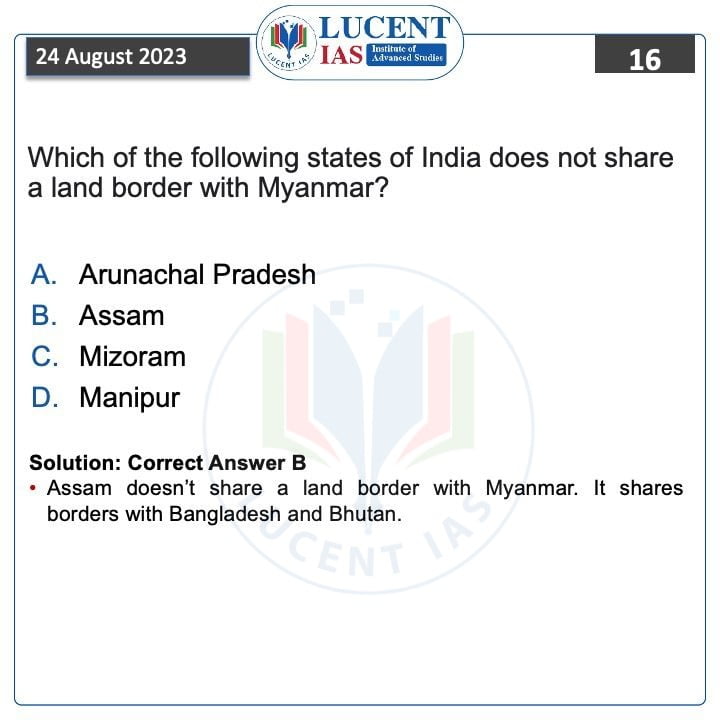 MCQ_for_APSC_UPSC_Prelims_Compiled_by_Lucent_IAS:_Best_IAS_IPS_ACS_APS_Coaching_Institute In_Guwahati_24_August_2023
